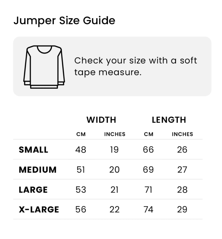 Jumper size guide